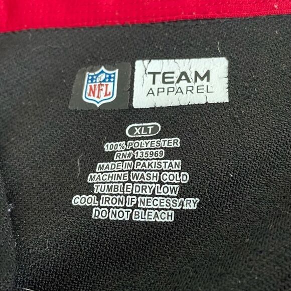 EUC NFL SF 49ers Black Red Mock Turtle 1/2 Zip Long Sleeve Top/Jacket - XLT (Tal - Picture 7 of 7